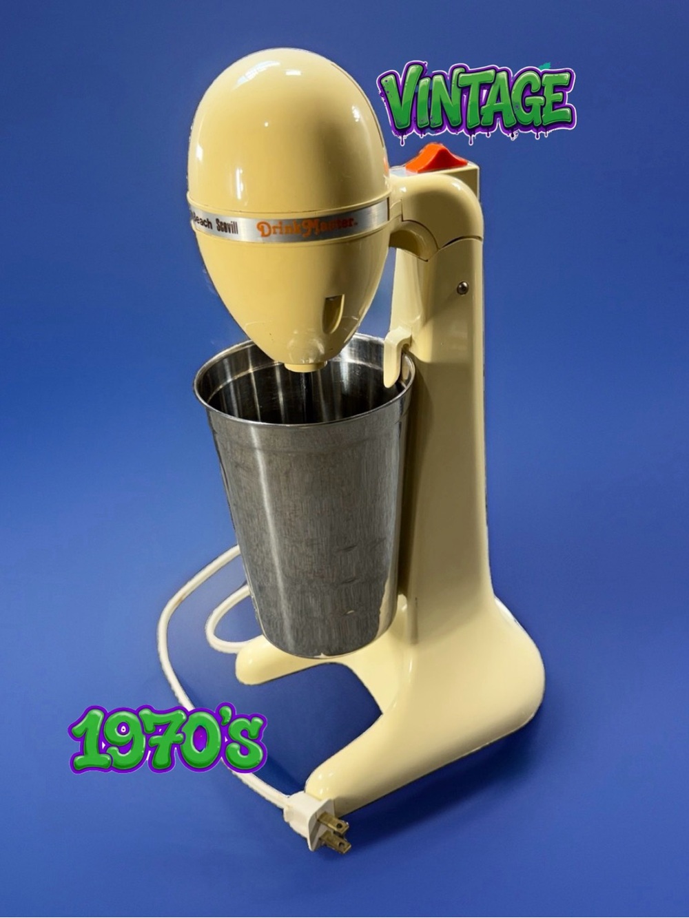 Hamilton Beach DrinkMaster 727-2 Malt Mixer Milkshake Maker Beige Tested Works